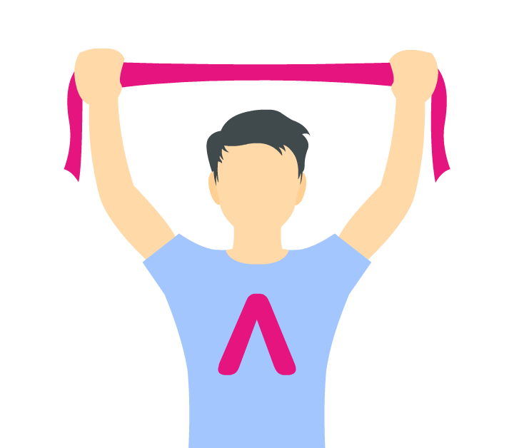 Icon of a person doing stretches